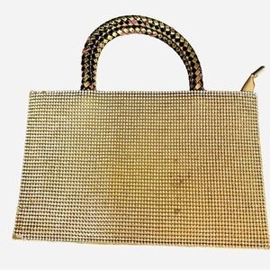 CRYSTAL Encrusted and Gold Evening Clutch